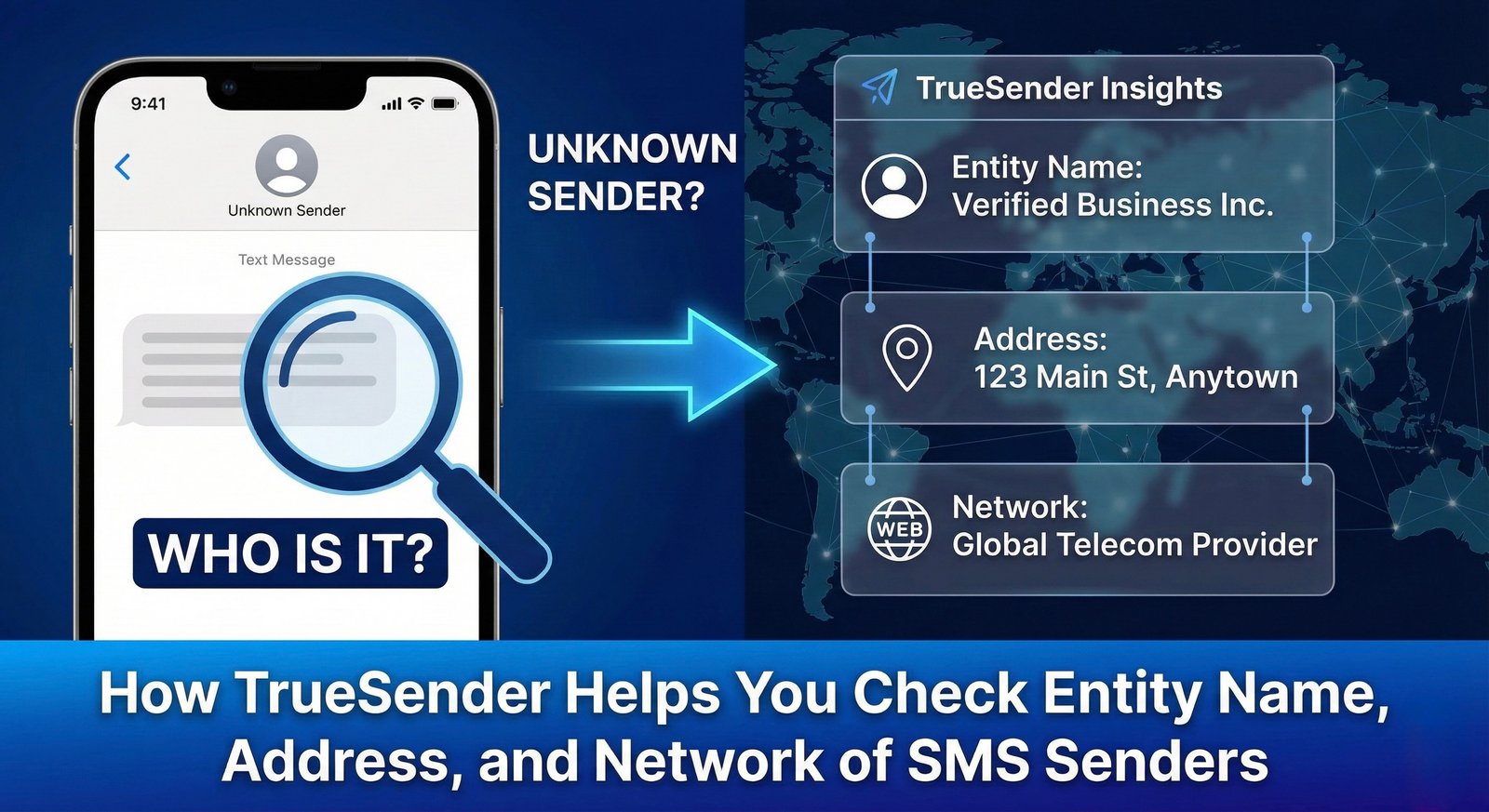 How TrueSender Helps You Check Entity Name, Address, and Network of SMS Senders