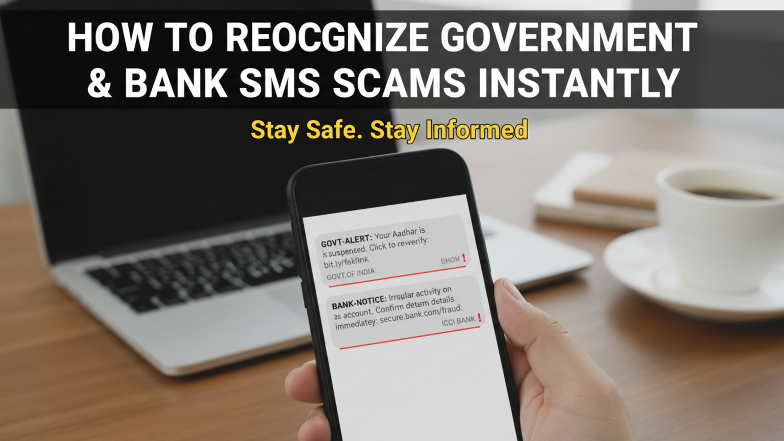 How to Recognize Government & Bank SMS Scams Instantly