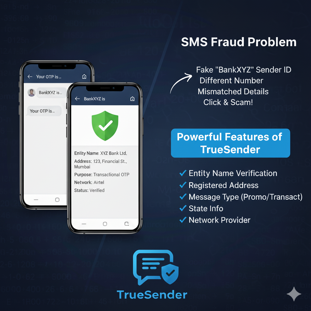 How TrueSender Helps You Check Entity Name, Address, and Network of SMS Senders