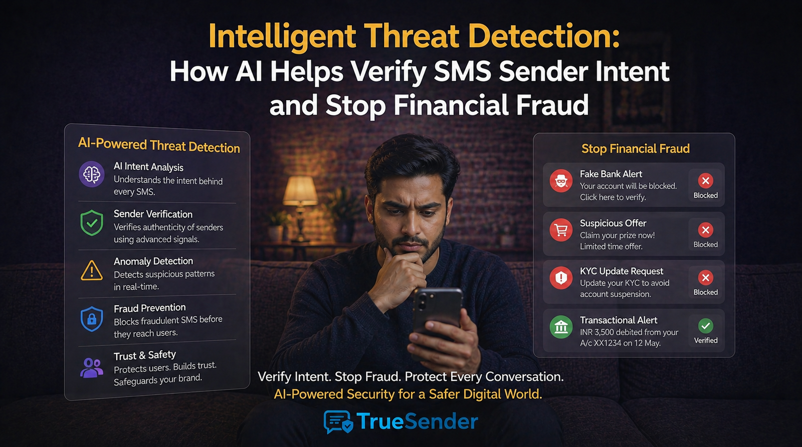 Intelligent Threat Detection: How AI Helps Verify SMS Sender Intent and Stop Financial Fraud