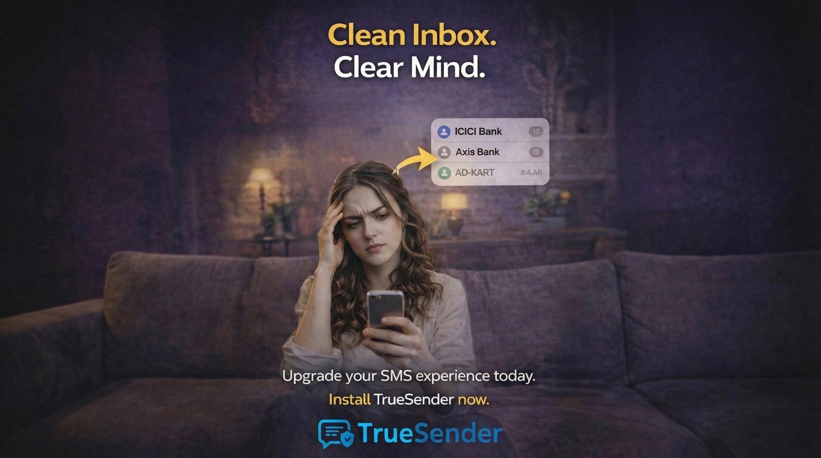 Clean Inbox Clear Mind | TrueSender SMS Organizer App Review